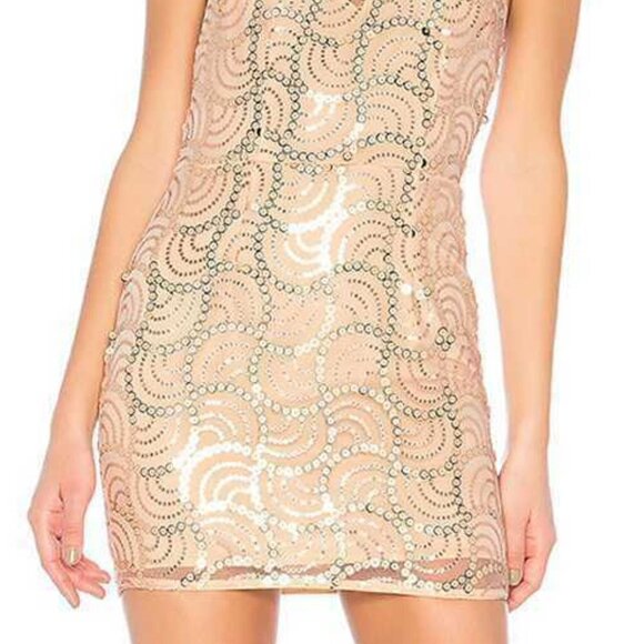 Revolve About Us Jane Sequin Halter Mini D… - Picture 3 of 11